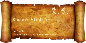 Keusch Virág névjegykártya